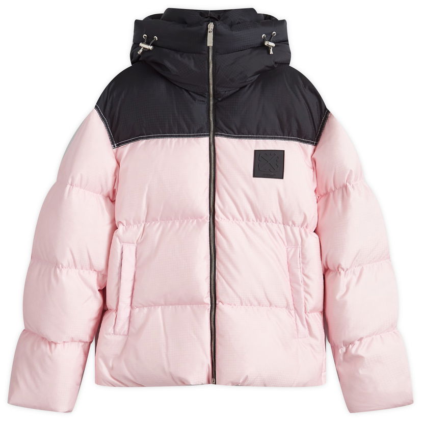 Pufferjacka Off-White Patch Rip Down Puffer Jacket Rosa | OWEJ005F24FAB0023010