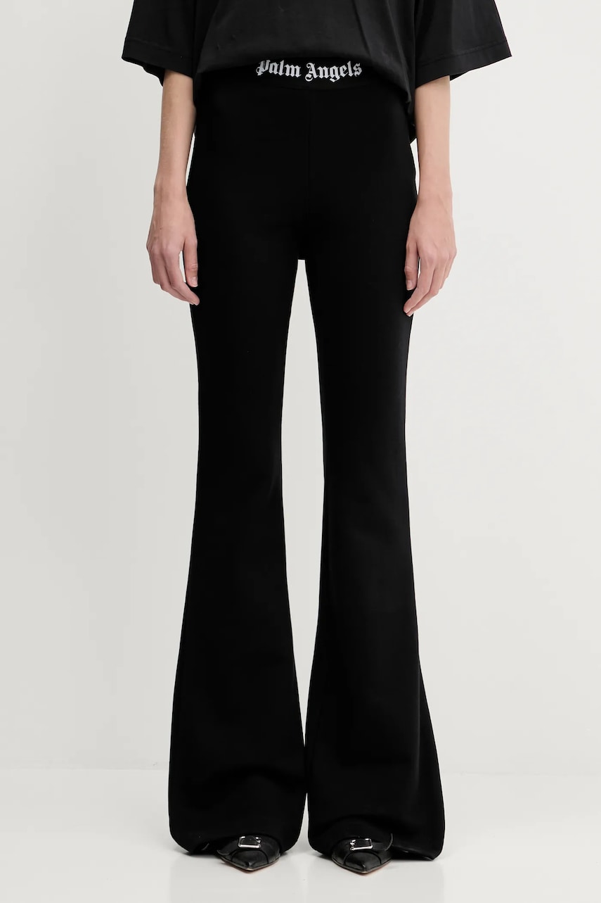 Damasker Palm Angels Palm Angels Classic Logo Tape Flare Pants Svart | PWCH017C99FLE0011010, 0