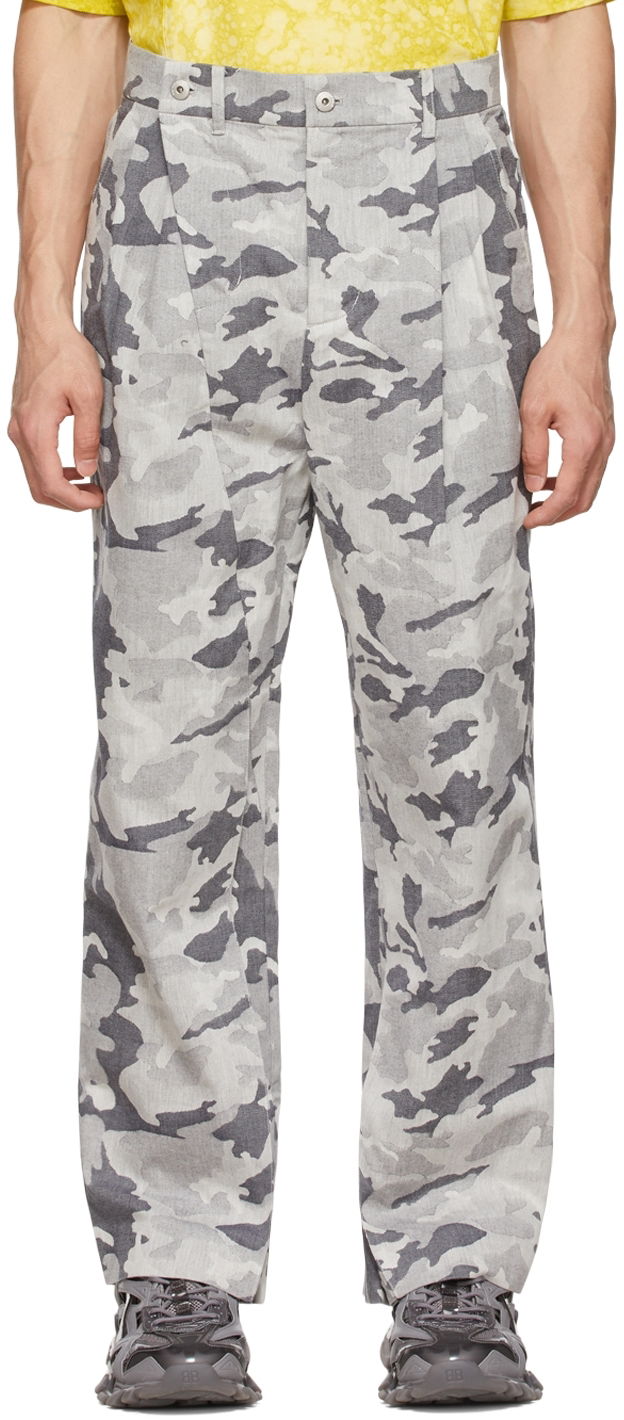 Cargo byxor Feng Chen Wang Feng Chen Wang Cotton Camouflage Trousers Grå | FMS13TR05