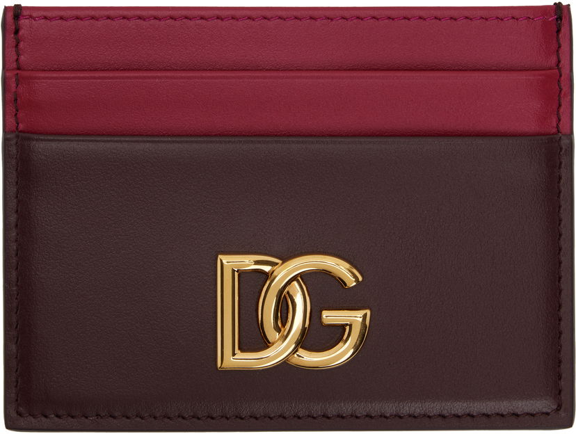 Plånbok Dolce & Gabbana Dolce&Gabbana Calfskin DG Logo Card Holder Brun | BI0330 A9M75