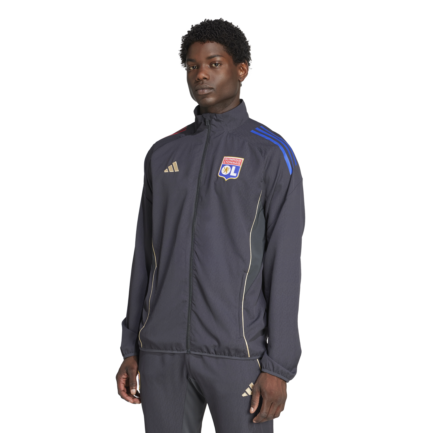Jacka adidas Originals Olympique Lyonnais Pre-Match Jacket 2025/26 Svart | jl9479, 1