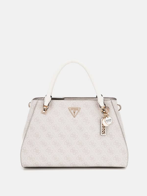 Handväska GUESS Noelle 4G Logo Satchel Vit | HWBD7879070