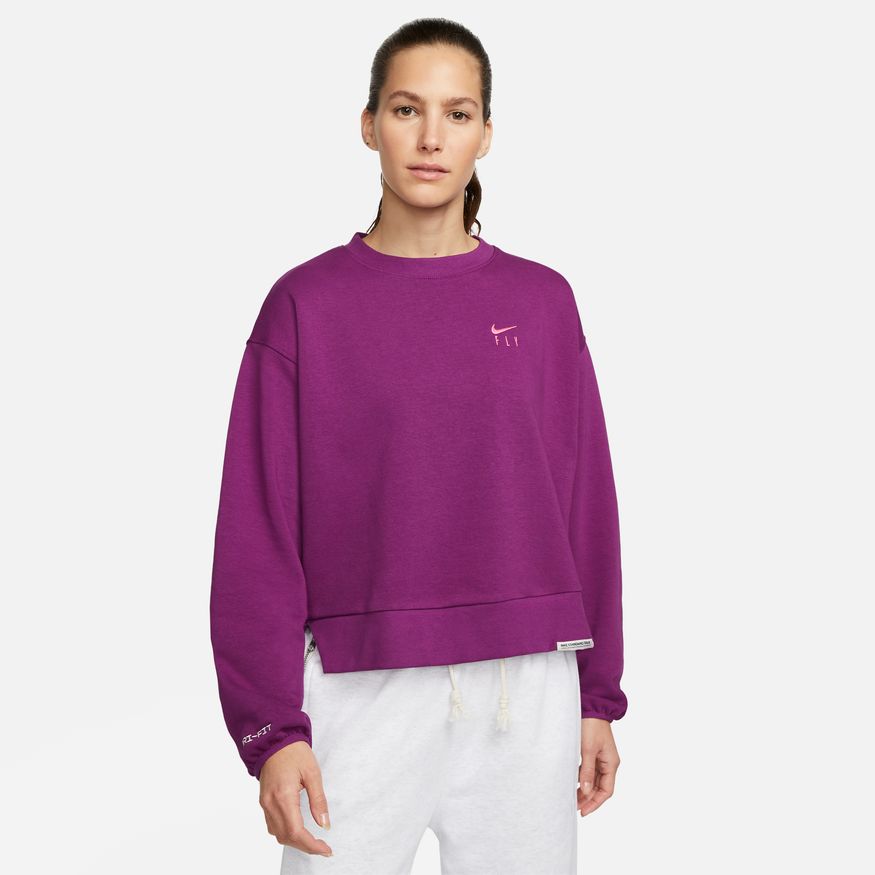 Sweatshirt Nike Dri-FIT Swoosh Fly Standard Issue Wmns Crewneck Purpur | DQ6817-503, 1