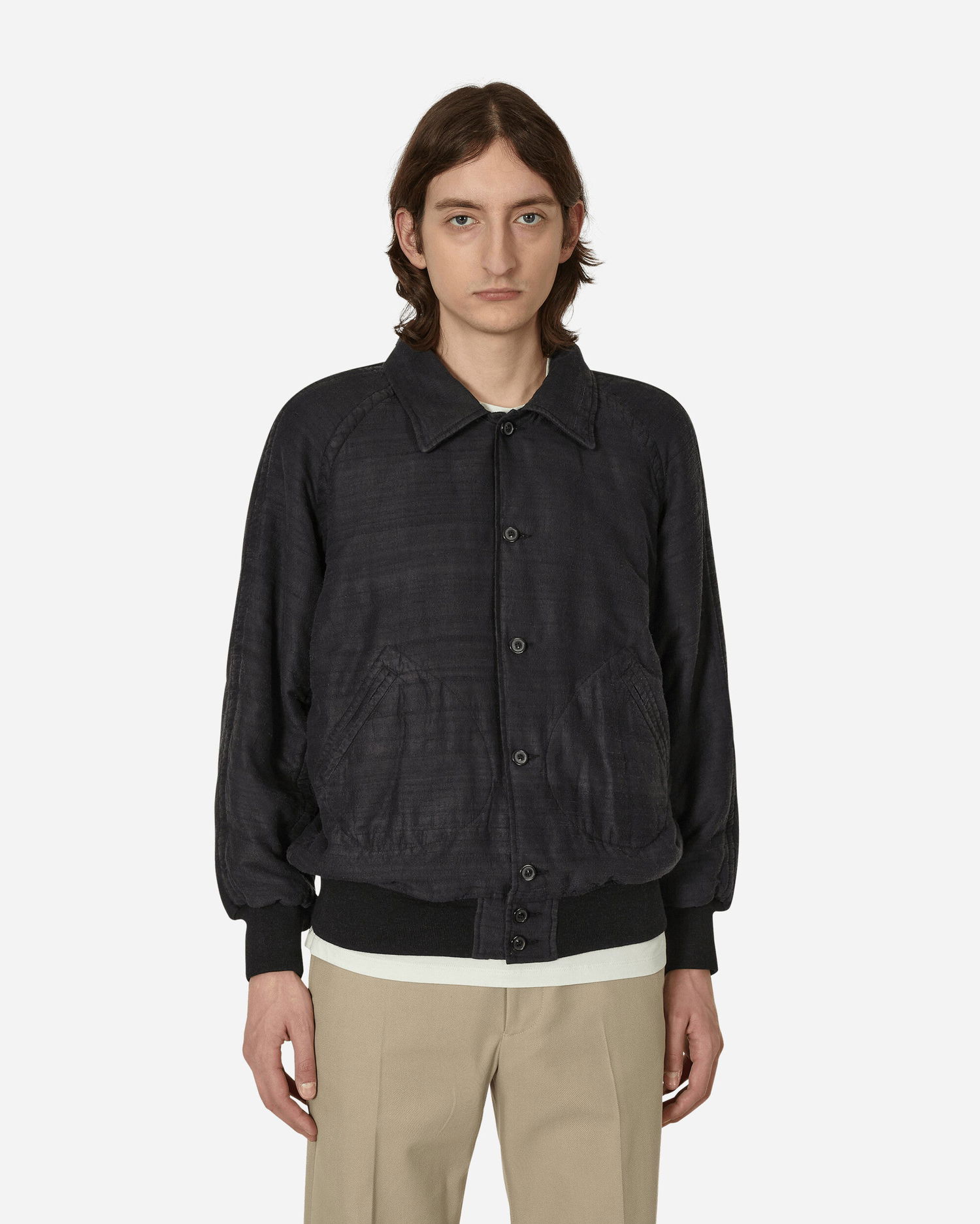 Bomberjacka Maison Margiela Cropped Silk Jacket Svart | S50AM0593 900, 0