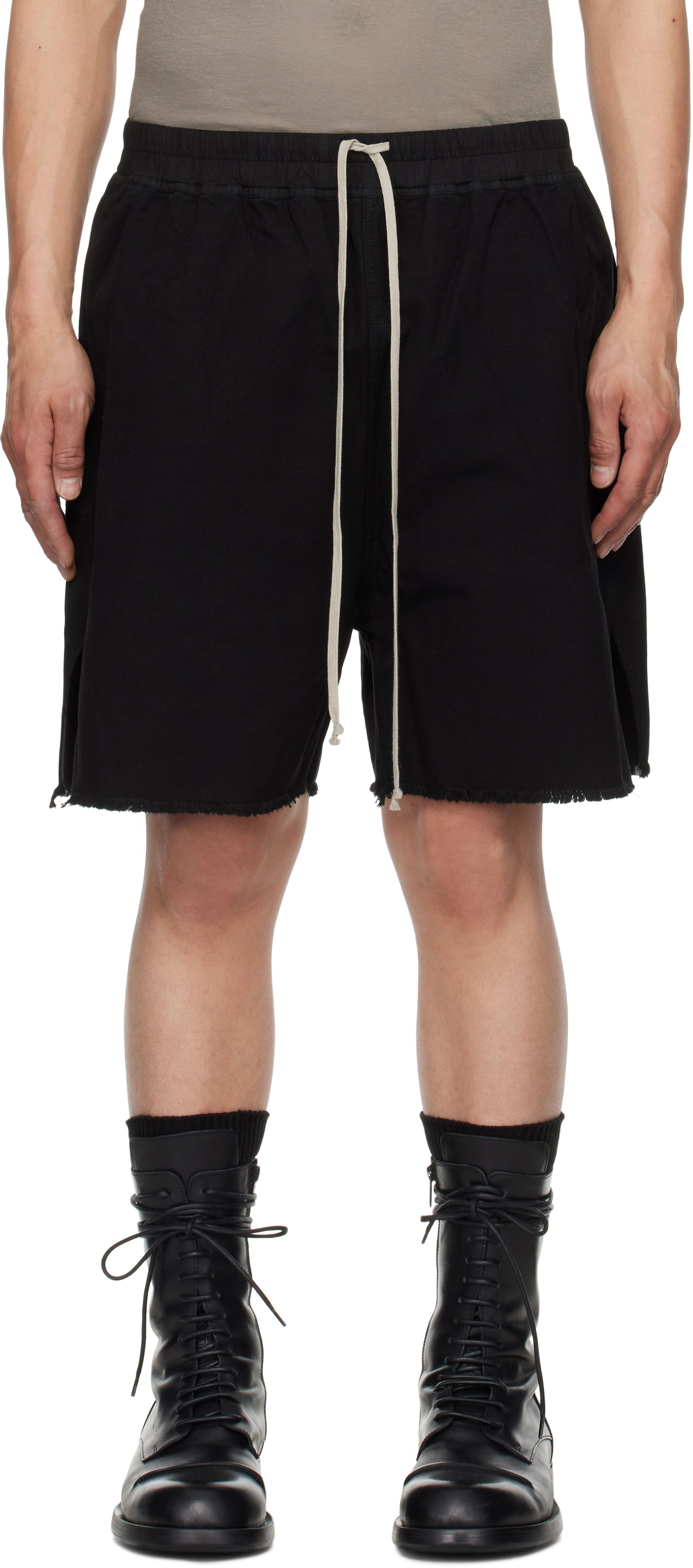 Shorts Rick Owens DRKSHDW Hollywood Long Boxers Shorts Svart | DU01E3383 CVS, 0