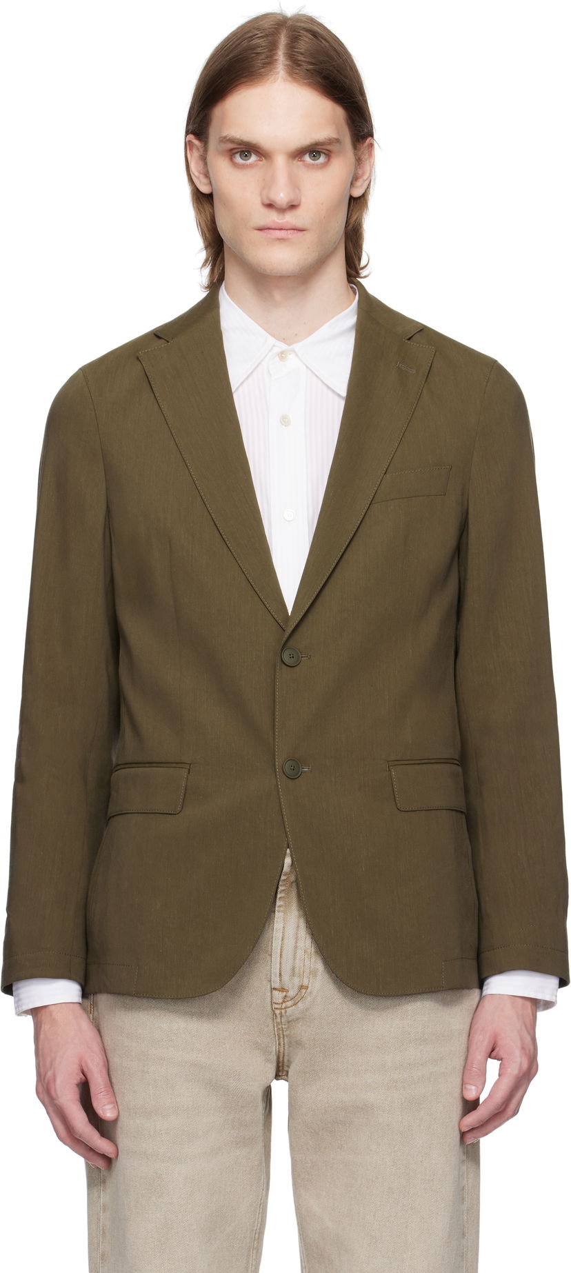 Jacka BOSS BOSS Slim-Fit Suit Blazer Grön | 50540685
