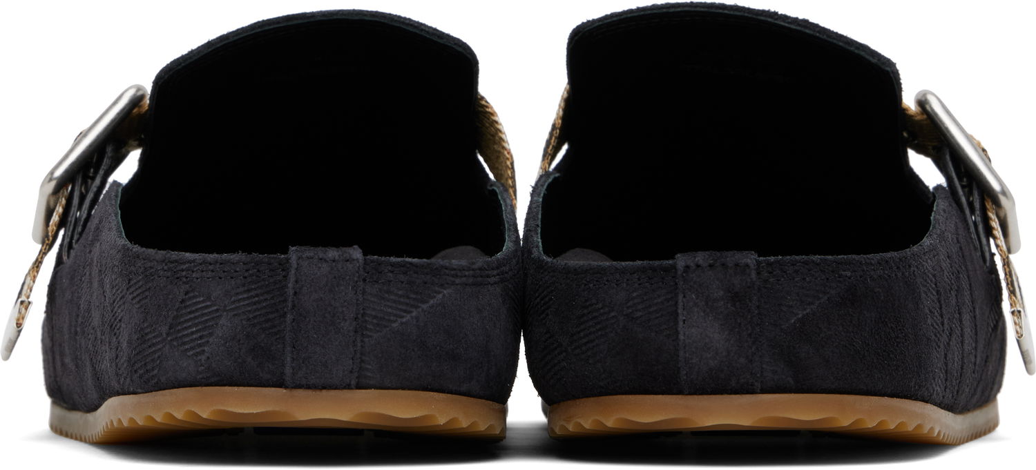Kläder Burberry Burberry Check Suede Urchin Clogs Svart | 8113394, 1