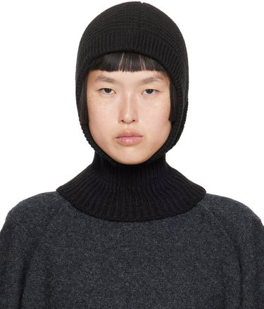 Mössa LEMAIRE Lemaire Rib Knit Hood Svart | AC1089 LK121, 0