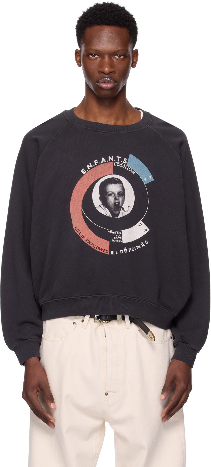 Sweatshirt Enfants Riches Déprimés Enfants Riches Déprimés Snake Boy Raglan Sweatshirt Svart | 020-470