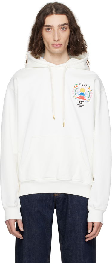 Sweatshirt Casablanca Casablanca 'Casa Way' Mountain Hoodie Vit | MPF25-JTP-292-01, 0