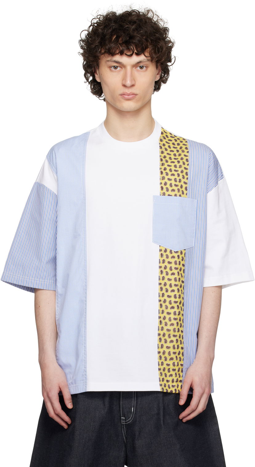 T-shirt Comme des Garçons Comme des Garçons Homme Multi-Fabric T-Shirt Vit | HO-T010-051