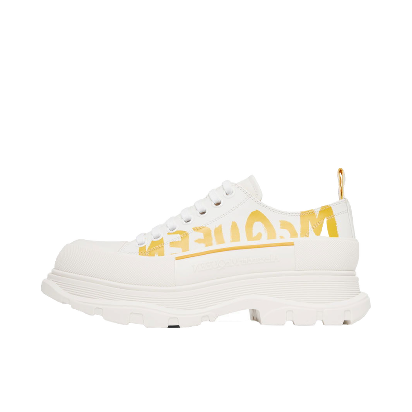 Sneakers och skor Alexander McQueen Graffiti Tread Slick Low-Top Sneakers Vit | 711108WIAT6
