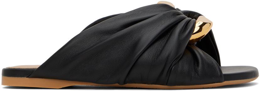 Skovård JW Anderson JW Anderson Corner Leather Sandals Svart | ANW42061A