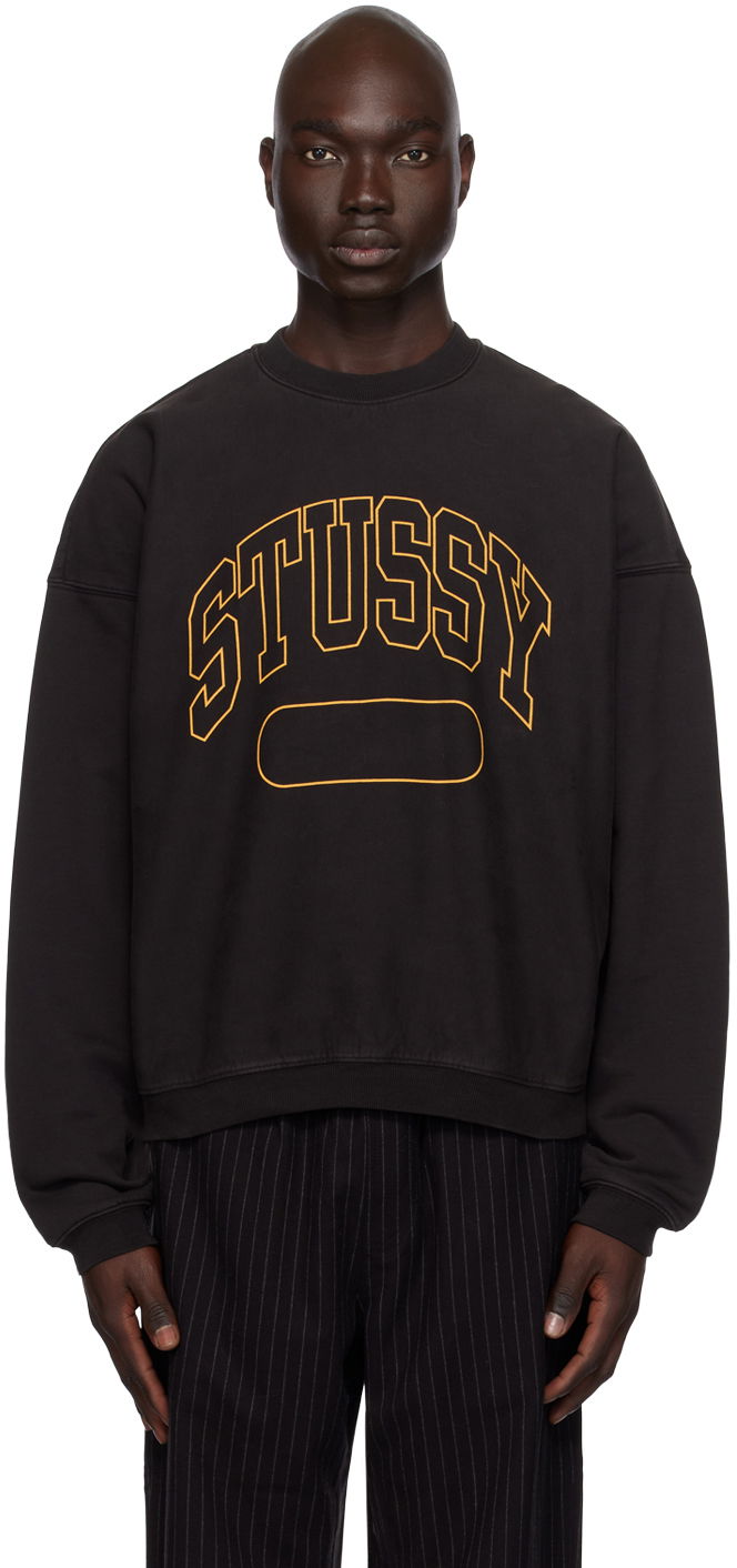 Sweater Stüssy Oversized Sweatshirt Svart | 118536, 0