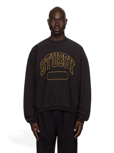 Sweater Stüssy Oversized Sweatshirt Svart | 118536