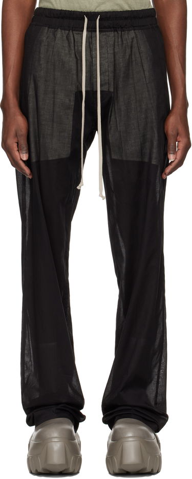 Byxor Rick Owens Rick Owens Hollywood Dietrich Drawstring Trousers Svart | RU01E5378 CV, 0