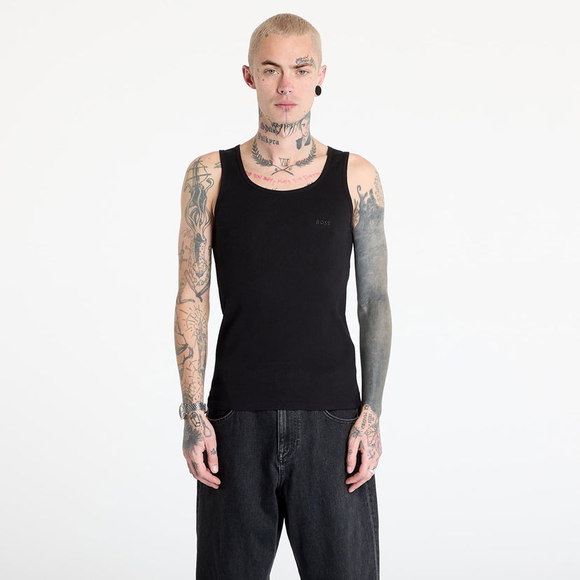 Linne BOSS Boss Classic Rib Tank Top Svart | 50542132-001