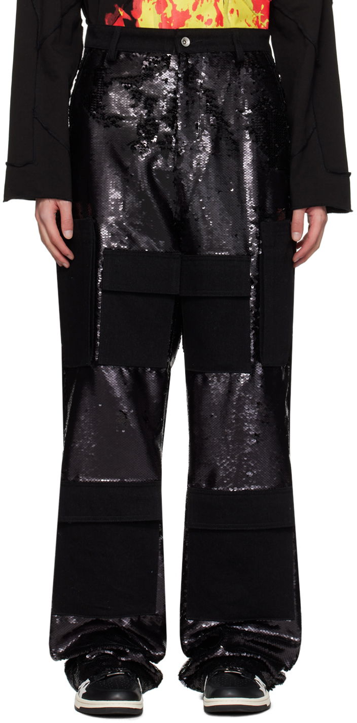 Cargo byxor Who Decides War Sequin Pocket Cargo Pants Svart | 1120940002SS24