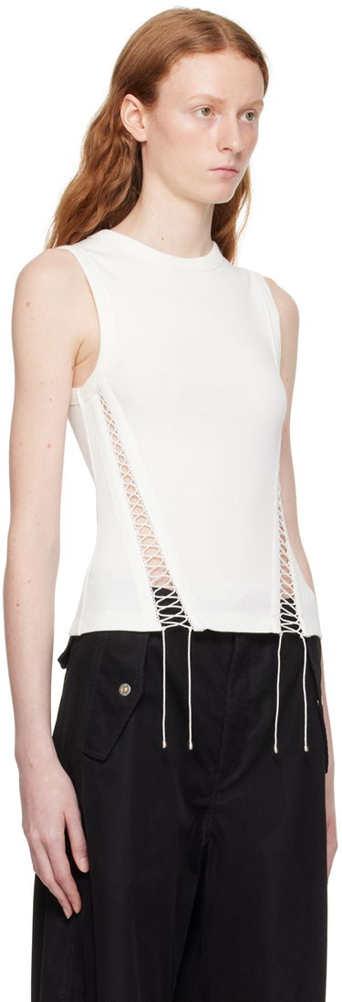 Linne Dion Lee Dion Lee Picot Lace Tank Top Svart | C3149P23, 4