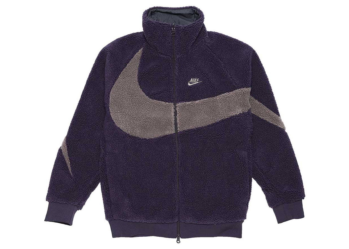 Jacka Nike Big Swoosh Reversible Boa Jacket Cave Purple Purpur | BQ6546-540, 0
