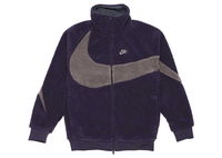 Big Swoosh Reversible Boa Jacket Cave Purple