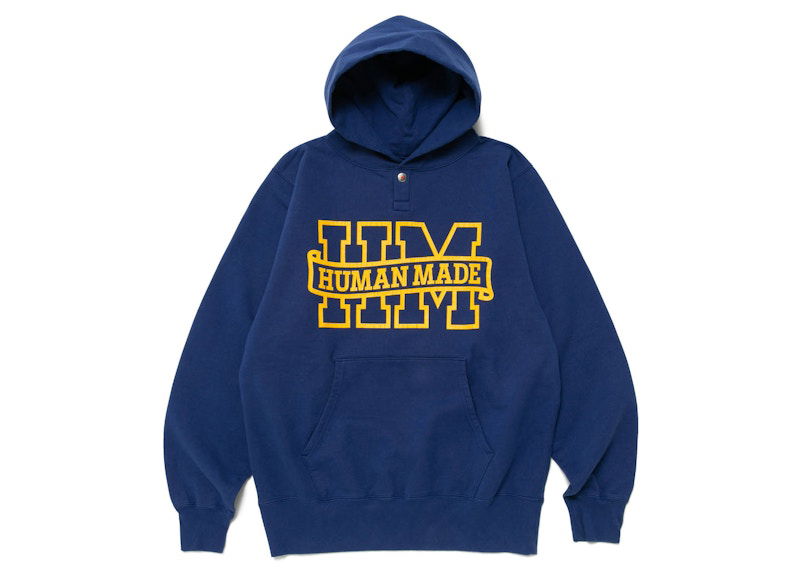 Sweatshirt Human Made Snap Hoodie Mörkblå | HM25CS007