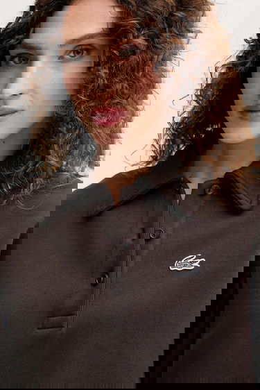 Sweatshirt Lacoste Lacoste Cropped Polo Sweatshirt Brun | SF5275, 3