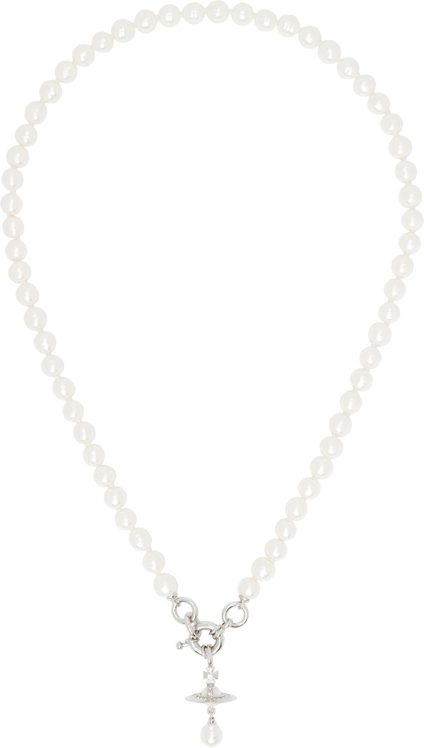 Halsband Vivienne Westwood Vivienne Westwood Aleksa Pearl Necklace Vit | 6301013F-02P543-