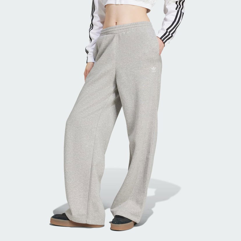 Träningsbyxor adidas Performance Wide Leg Fleece Sweatpants Grå | JN3028