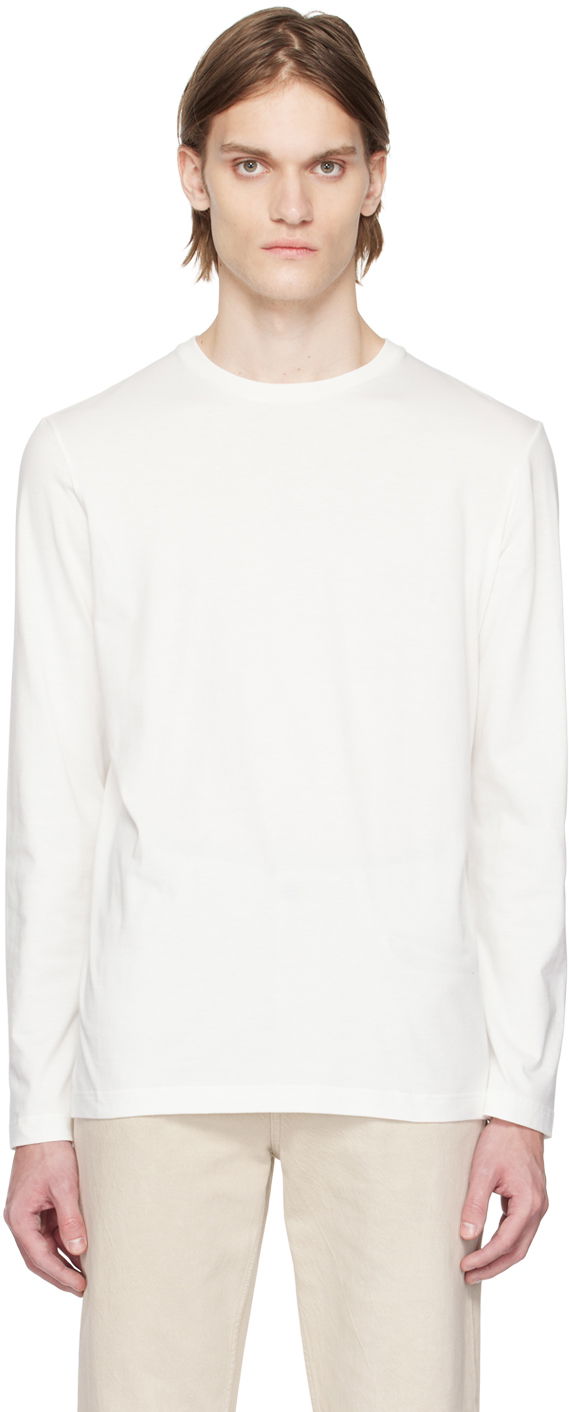 T-shirt The Row Leon Long Sleeve T-Shirt Vit | 189-K291