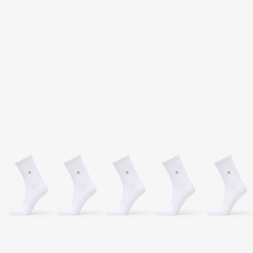Strumpor Queens Essential Short Crew Socks 5-Pack Vit | QNS_065