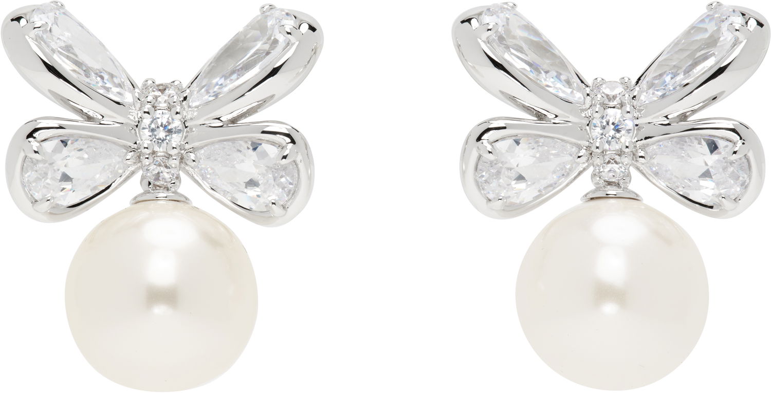 Örhängen SHUSHU/TONG YVMIN Edition Zirconia Butterfly Pearl Stud Earrings Vit | 24720WHT00DN2, 0