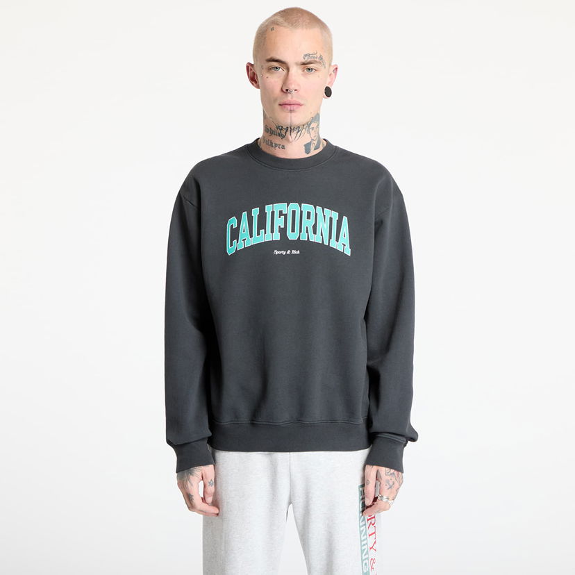 Sweater Sporty & Rich Sporty & Rich California Crewneck Sweatshirt Svart | ST071514501BA02