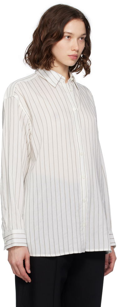 Skjorta TOTEME TOTEME Striped Button-Down Shirt Vit | 253-WRT0480-FB0439, 1