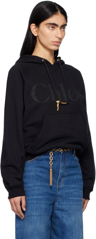 Sweatshirt CHLOÉ Chloé Generous Logo Hoodie Svart | CH25SJH10189, 1