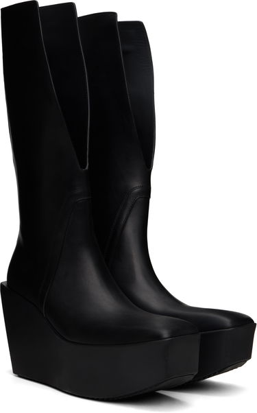 Kläder Rick Owens Rick Owens Hollywood Sliver Platform Winged Kowboys Tall Boots Svart | RP01E7833 LOO, 3