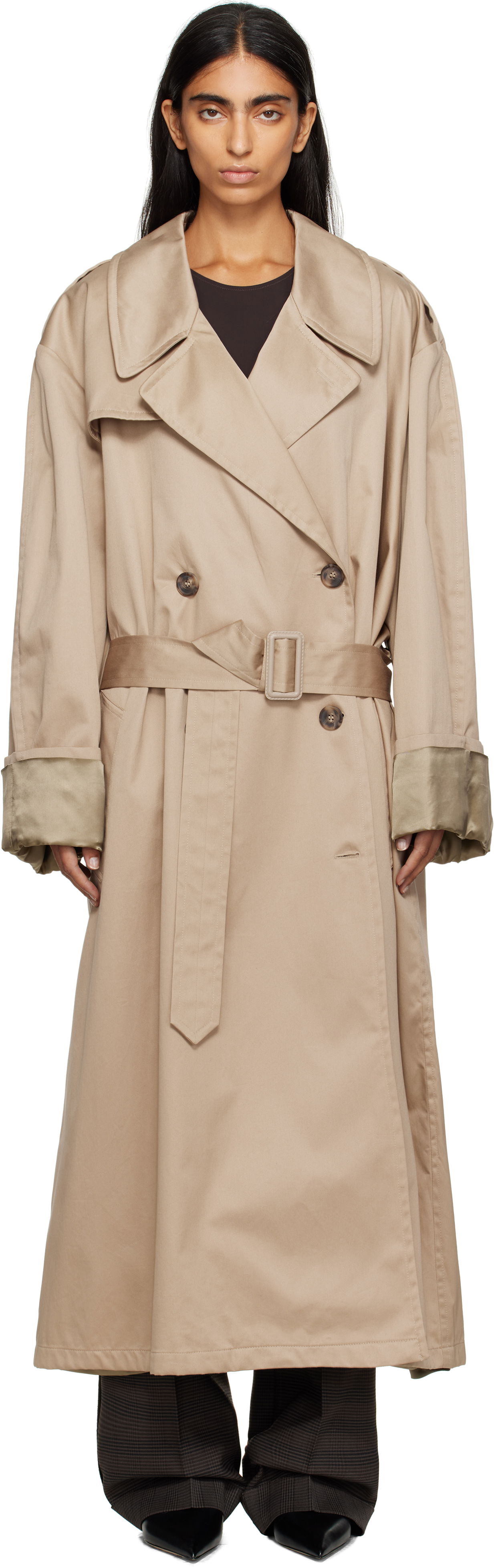 Trenchcoat Maison Margiela MM6 Maison Margiela Cotton Trench Coat Beige | S52AH0081 M35368, 0