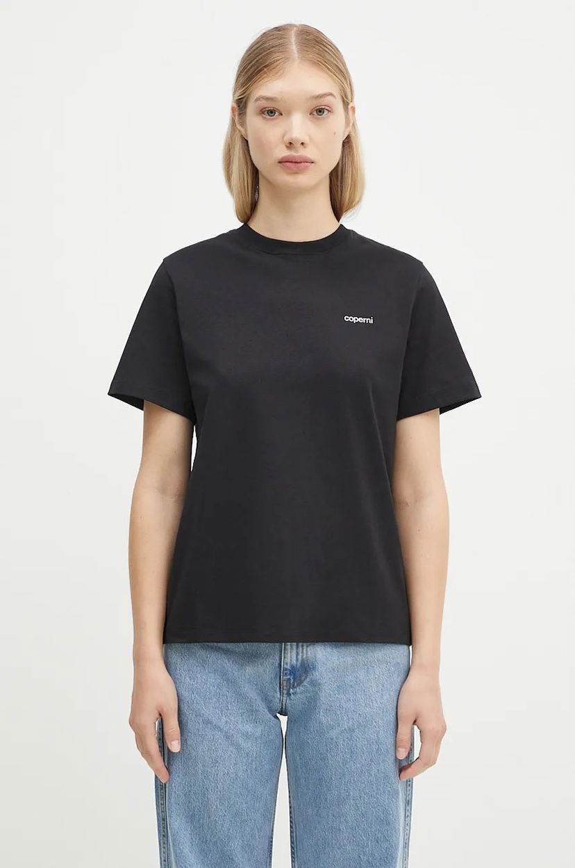 T-shirt Coperni Boxy Logo T-Shirt Svart | COPJS03504