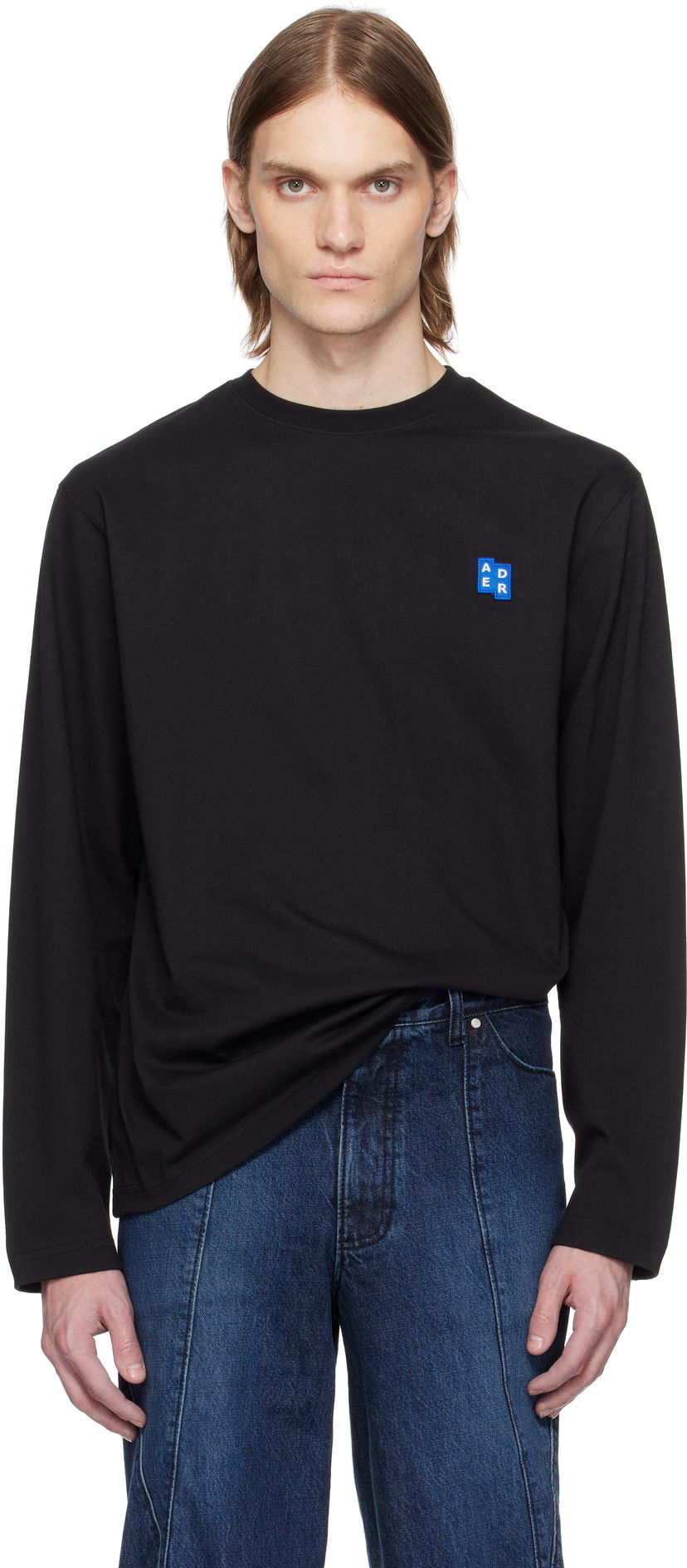 T-shirt ADER ERROR ADER error Sig; TRS Tag 01 Long Sleeve T-Shirt Svart | BO42FYTS0201BK