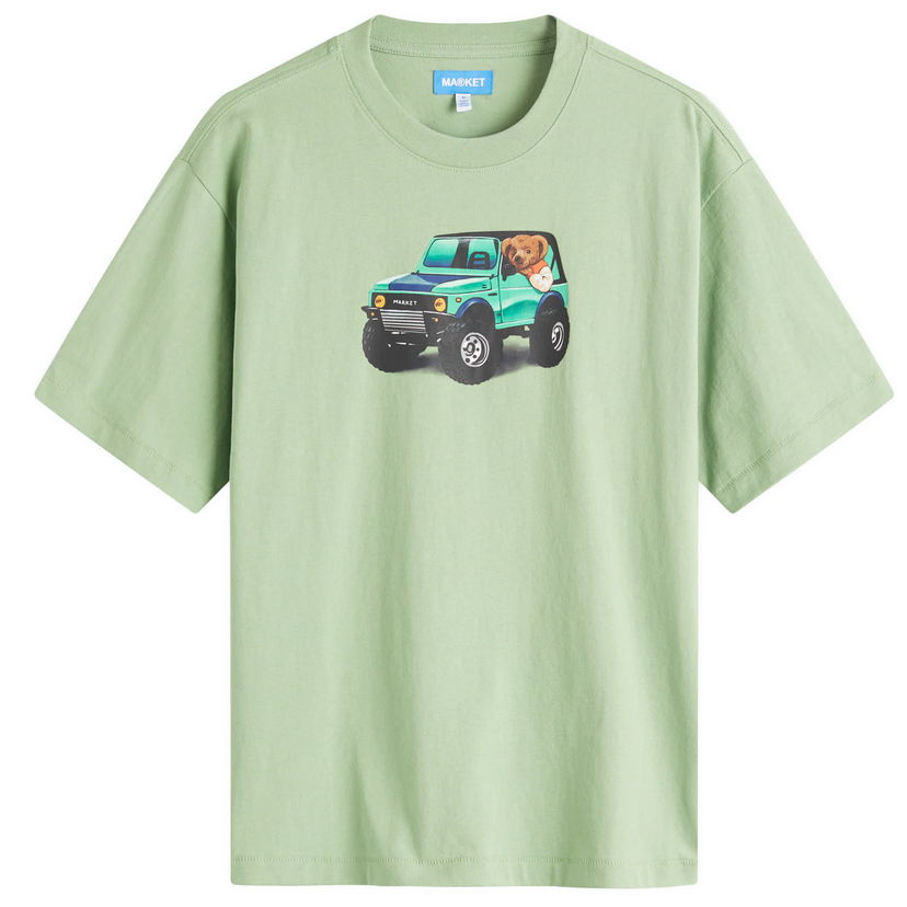 T-shirt MARKET 4X4 Bear Graphic Tee Grön | 399002189-BAS