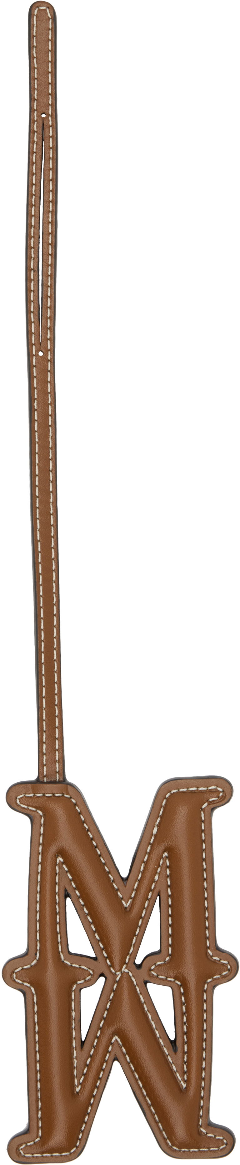 Nyckelringar Max Mara Max Mara Leather Monogram Keychain Brun | 2524726061600