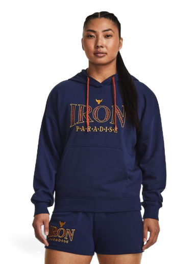 Sweatshirt Under Armour Hoodie Mörkblå | 1380186-410