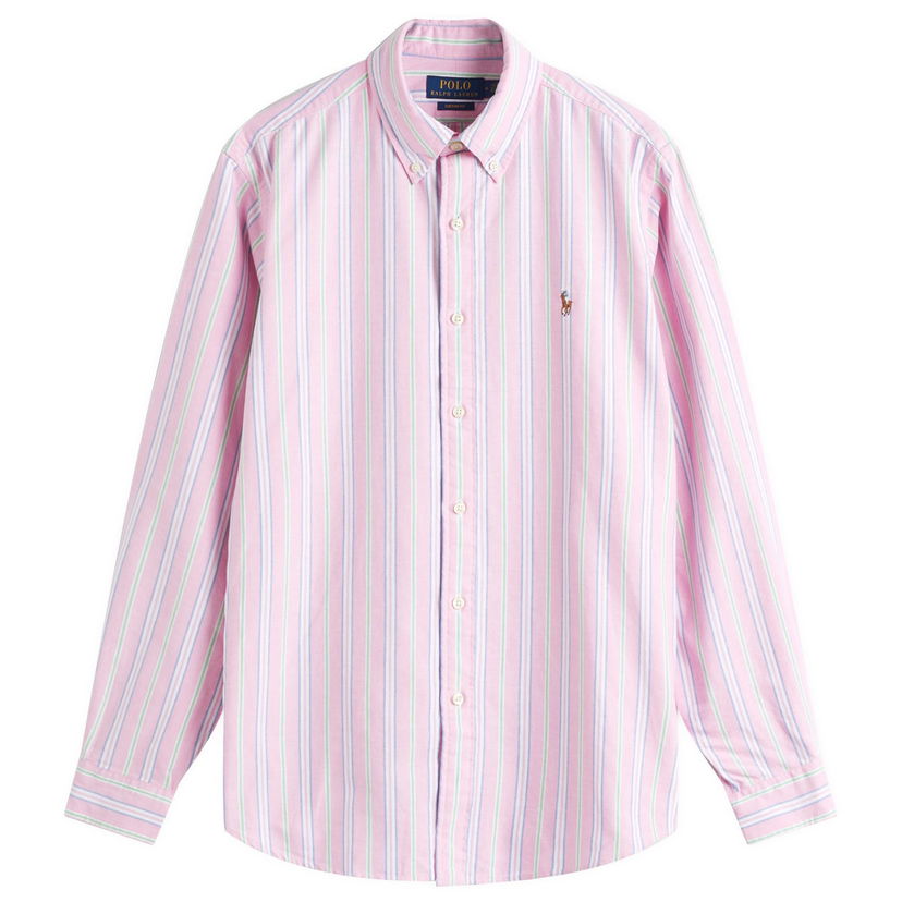Skjorta Polo by Ralph Lauren Ralph Lauren Men's Custom Fit Oxford Shirt, Size Large Rosa | 710928918004