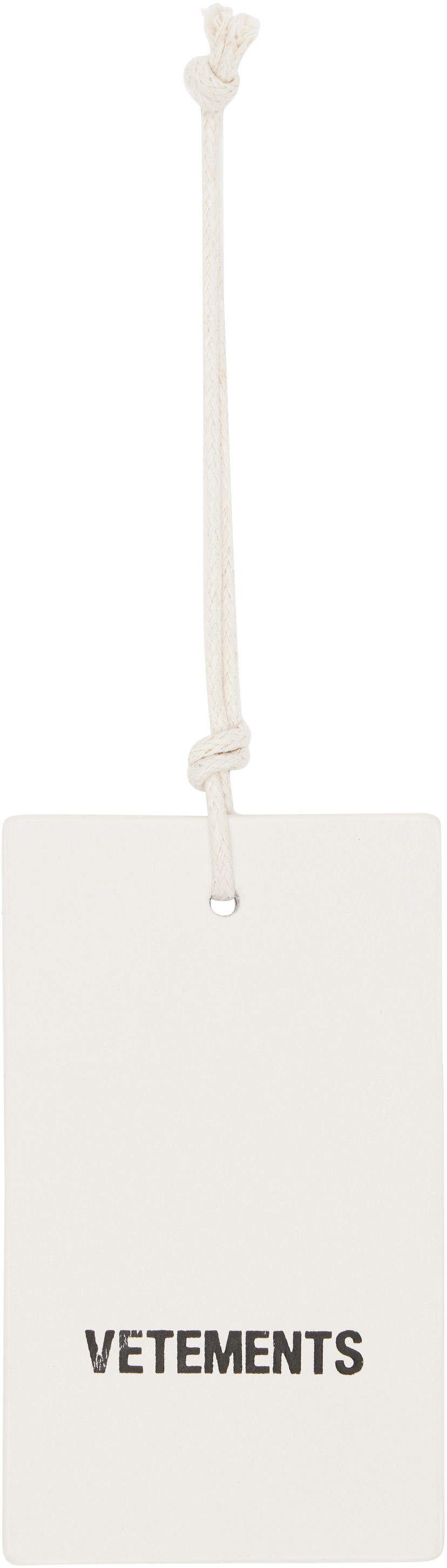 Nyckelringar VETEMENTS Vetements Logo Hangtag Keychain Vit | UH76HT100L