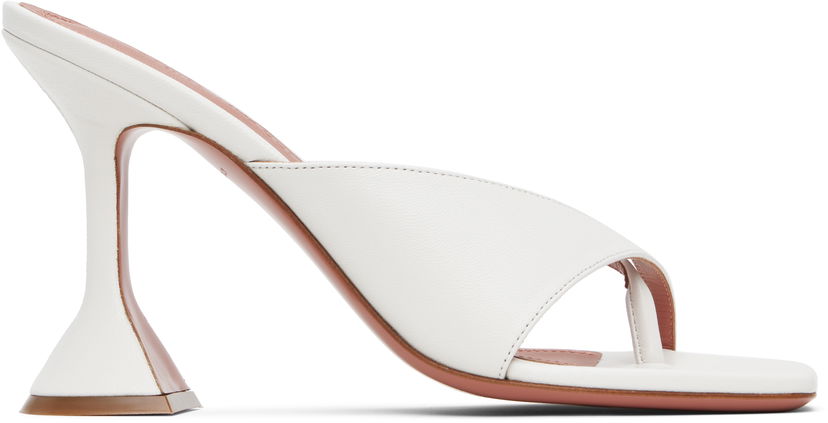 Skovård Amina Muaddi Amina Muaddi Shiona Slipper Heeled Sandals Vit | SHIONA SLIPPER