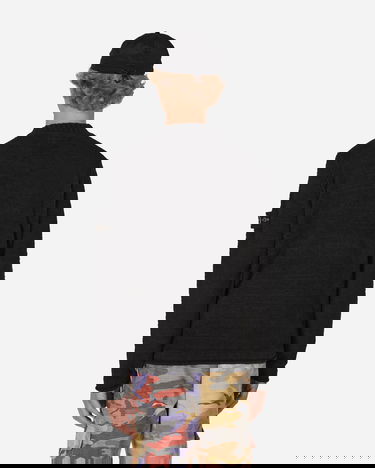 Sweater Stone Island Cotton Mock Crewneck Svart | 7715530A6 V0029, 3