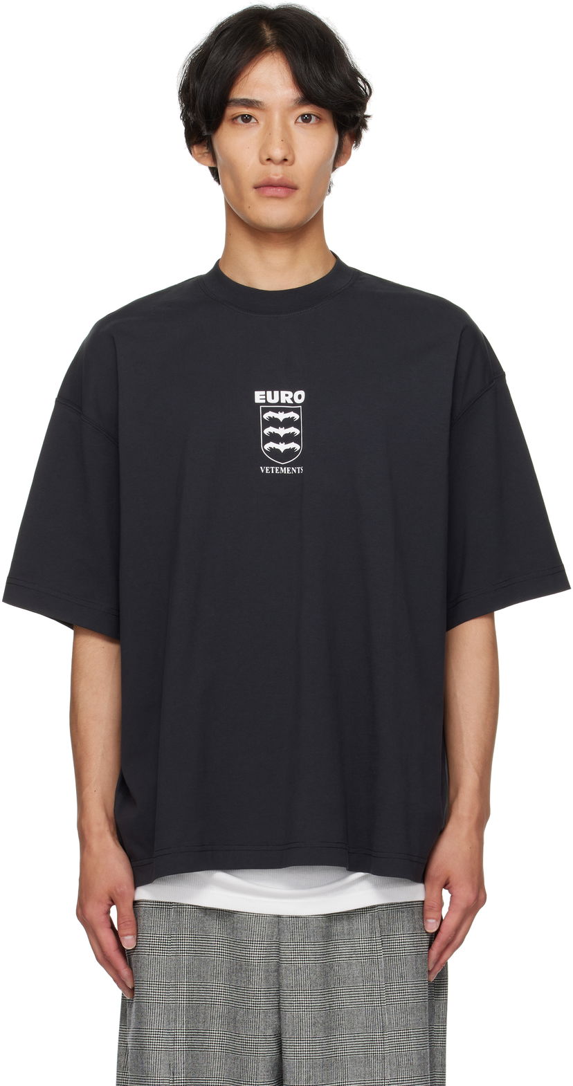 T-shirt VETEMENTS Vetements Bats Logo Regular T-Shirt Svart | UH76TR650B
