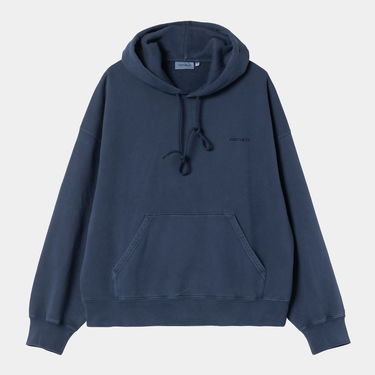 Sweatshirt Carhartt WIP Hooded Benton Sweatshirt Jupiter garment dyed Mörkblå | I034589_78, 0