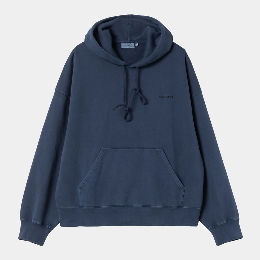 Sweatshirt Carhartt WIP Hooded Benton Sweatshirt Jupiter garment dyed Mörkblå | I034589_78