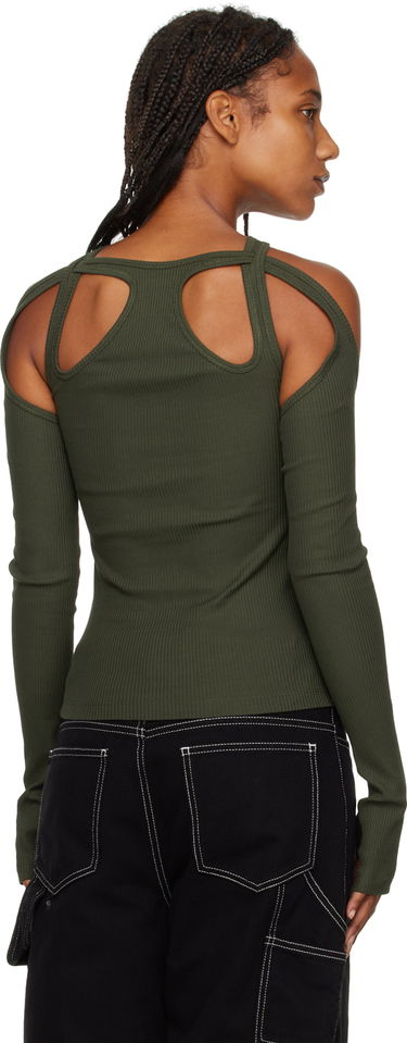T-shirt Dion Lee Loop Cutout Long Sleeve T-Shirt Grön | C3074F22, 2